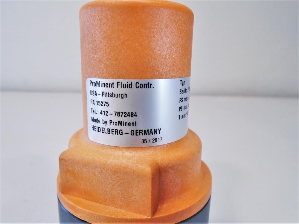 ProMinent 1/2" NPT Pressure Relief Valve, PVC, Type BPV-DM, 1006850